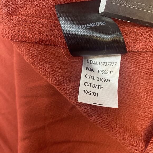 Torrid Babydoll Rayon Crepe Top Rust V Neck Tunic Long Sleeve Solid Size 3XL - Picture 8 of 8